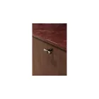 Fogantyú Furnipart BOND gomb, fém-akumínium, antik barna - finoman csiszolt sárgaréz