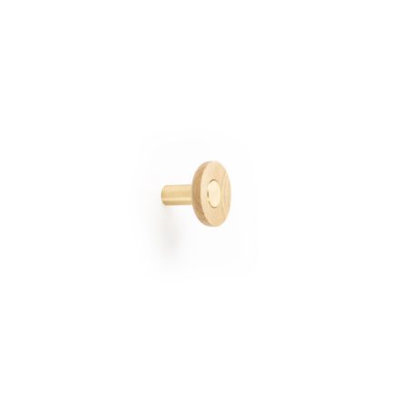 Fogas  Viefe ZOOT  gomb,  60mm, fa-alumínium, csiszolt sötét sárgaréz + tölgy EI