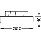 Häfele műanyag távtartó gyűrű AXILO 78 10mm - 637.76.422