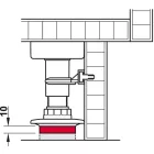 Häfele műanyag távtartó gyűrű AXILO 78 10mm - 637.76.422