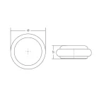Ajtóütköző  Viefe LOW 68mm, alumínium, láva szürke