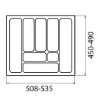 STRONG Evőeszköztartó 60/490 (535 x 490 mm) fehér