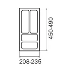 STRONG Evőeszköztartó 30/490 (235 x 490 mm) fehér