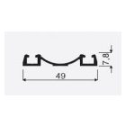 SEVROLL Elegant II alsó vezetés 2,35m ezüst