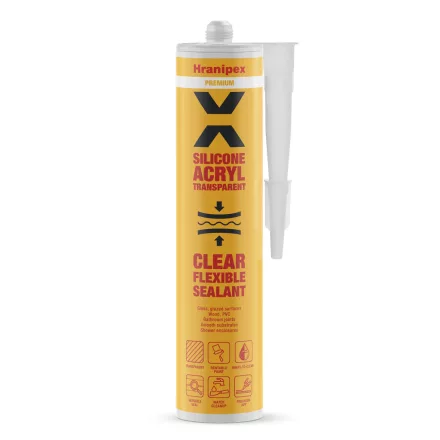 Silicone-Acryl Sealant TRANSPARENT - Szilikon-akril tömítő ÁTLÁTSZÓ