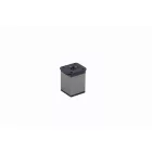 StrongLegs bútor láb FA009, 60Rmm, nemesacél imitáció/fekete műanyag
