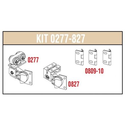 SISCO 277-827 vasalat szett harmonikaajtóra - 2 ajtószárny