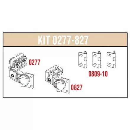 SISCO 277-827 vasalat szett harmonikaajtóra - 2 ajtószárny