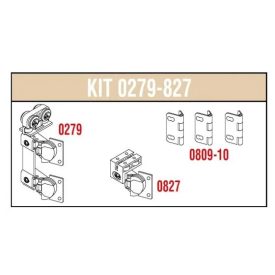 SISCO 279-827 vasalat harmonikaajtóra - 2 ajtószárny