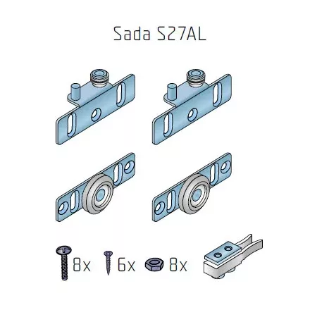 S-S37AL vasalat szett alu ajtókra 35 kg