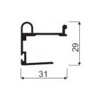 SEVROLL Tytan fogantyú profil 18mm 2,7m ezüst