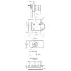 STRONG Zár két üvegre króm