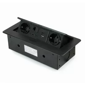 Konnektor Atom, felbillenő HDMI, fekete - 265x118x67mm