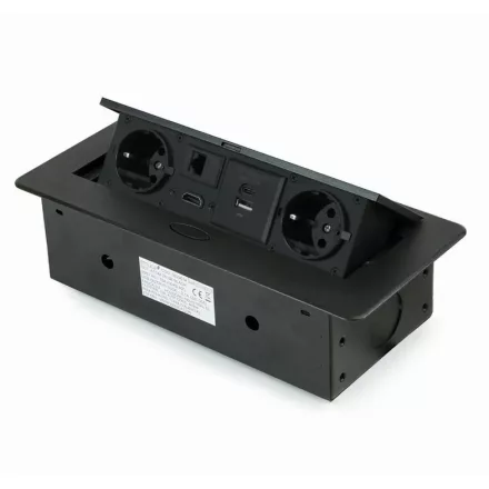 Konnektor Atom, felbillenő HDMI, fekete - 265x118x67mm