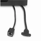 Konnektor Atom, felbillenő HDMI, fekete - 265x118x67mm