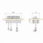 Konnektor Atom, felbillenő HDMI, fekete - 265x118x67mm