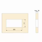 Konnektor Atom, felbillenő HDMI, fekete - 265x118x67mm