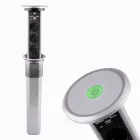 Konnektor Liftbox automata felhúzható 3-as + 2 USB, alu