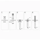 Konnektor Liftbox automata felhúzható 3-as + 2 USB, fekete