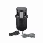 Konnektor Multibox 4-es + 2 USB + 2 RJ45 + induktív töltő, fekete