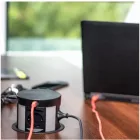 Konnektor Multibox 4-es + 2 USB + 2 RJ45 + induktív töltő, fekete