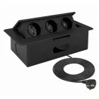 Konnektor Kombibox felbillenő 3-as, fekete