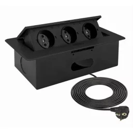Konnektor Kombibox felbillenő 3-as, fekete