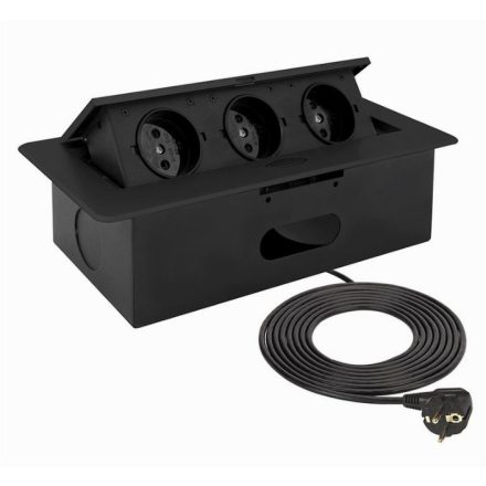 Konnektor Kombibox felbillenő 3-as, fekete