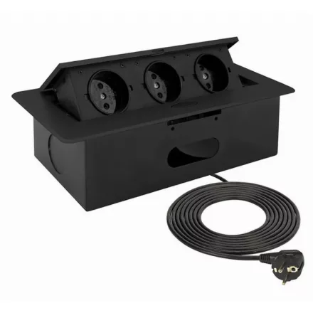 Konnektor Kombibox felbillenő 3-as, fekete