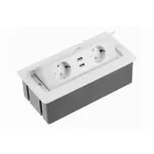 Konnektor felbillenő 2+2 USB, GTV, fehér, 240x120x73mm