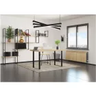 Design asztalláb, szögletes U, fekete matt 720mm