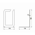 Könyvtámasz 3D téglalap, fekete matt