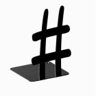 Könyvtámasz 3D kettős kereszt, fekete matt