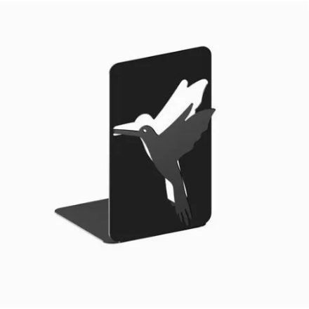 Könyvtámasz 3D kolibri minta, jobbos, fekete matt