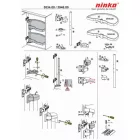 NINKA 1/2 kör kosár/karusszel, világos szürke, 1000mm