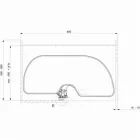 NINKA TRIGON vesetálca szett, balos, antracit, 450mm