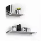 Polctartó konzol szett Emuca, fehér, 220x60mm