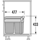 Hailo AS Tandem 15/15 sötétszürke