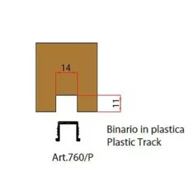   TERNO profil bemarás 3m vasalat beltéri tolóajtóra 160-240kg
