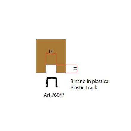 TERNO profil bemarás 3m vasalat beltéri tolóajtóra 160-240kg