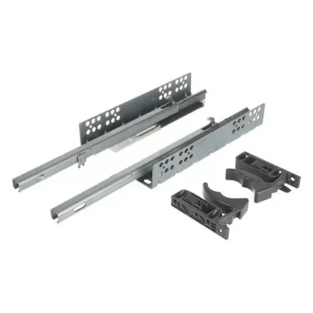 Riex NU04 rejtett fióksín, részleges kihúzású, csillapítással, 25 kg, 250 mm, 1D állítás