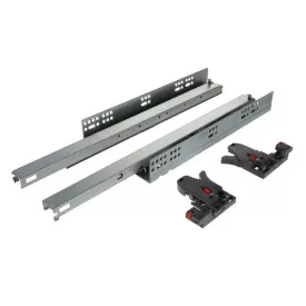  Riex NU80 rejtett fióksín, teljes kihúzású, csillapítással, szinkronizált, 40 kg, 500 mm, 3D állítás