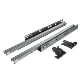   Riex NU70 rejtett fióksín, teljes kihúzású, nyomásra nyíló, szinkronizált, 35 kg, 650 mm, 2D állítás