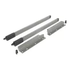 Riex NX40 2 db-os magasító korlát készlet hátsó tartóval, szögl. keresztmetszetű, 204/450 mm, szürke
