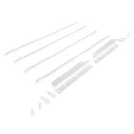   Riex NX40 4 db-os magasító korlát készlet hátsó tartóval, kör keresztmetszetű, 204/500 mm, fehér