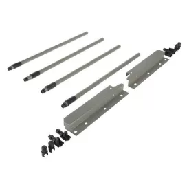   Riex NX40 4 db-os magasító korlát készlet hátsó tartóval, kör keresztmetszetű, 204/350 mm, szürke