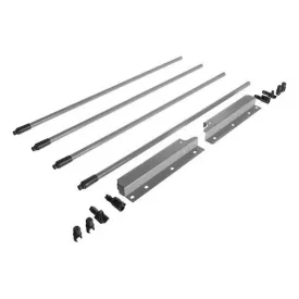   Riex NX40 4 db-os magasító korlát készlet hátsó tartóval, kör keresztmetszetű, 204/550 mm, szürke