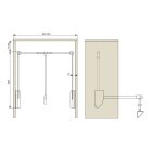 RIEX VX47 ruhalift, 25kg, 800 - 1000mm, sötétszürke