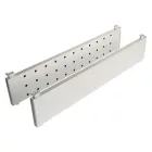 RiexTrack magasított fiókoldal, perforációval fiókosztóhoz, 600 mm, fehér