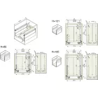 RiexTrack 2 db-os magasító korlát készlet, szögletes keresztmetszetű, 300 mm, fehér